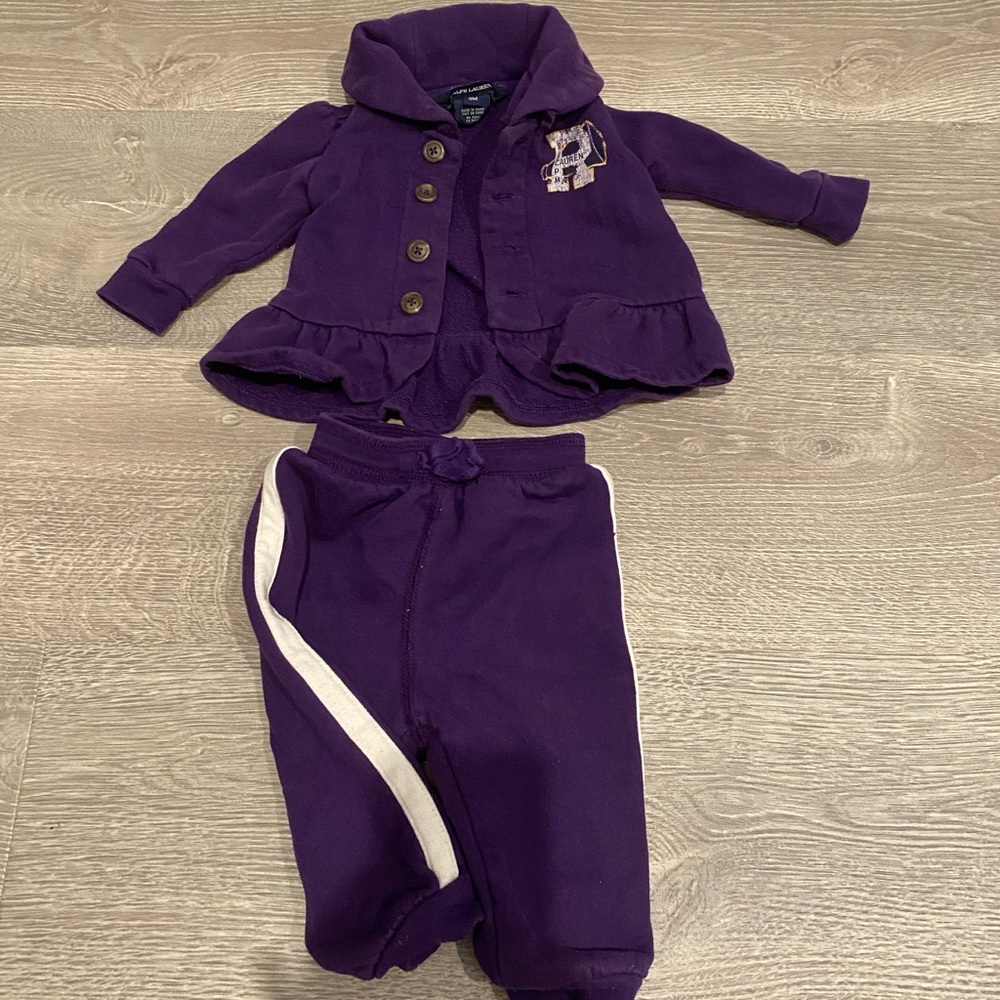 Purple Ralph Lauren jogging suit